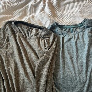 Champion Gray and Blue Athletic‎ Women’s Long Sleeve Workout Tops Medium Bundle